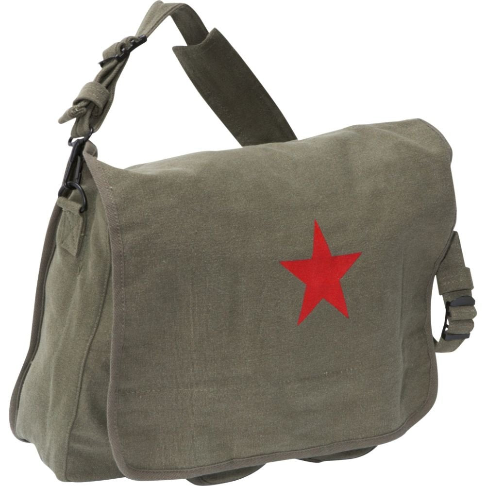 Rothco Vintage Canvas Shoulder Bag With Red Star – HiVis365 by