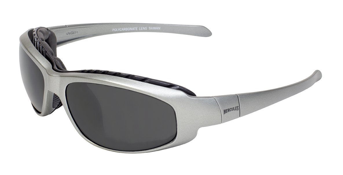 Global Vision Hercules 2 Plus Metallic Safety Glasses With Smoke Lense Hivis365 By Northeast Sign