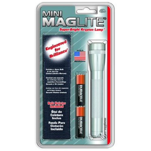 M2A Mini Mag 2 AA-Cell Incandescent Flashlight w/Holster