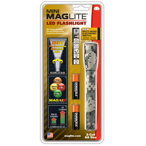 SP22 Mini Maglite 2 AA-Cell LED Flashlight w/ Holster