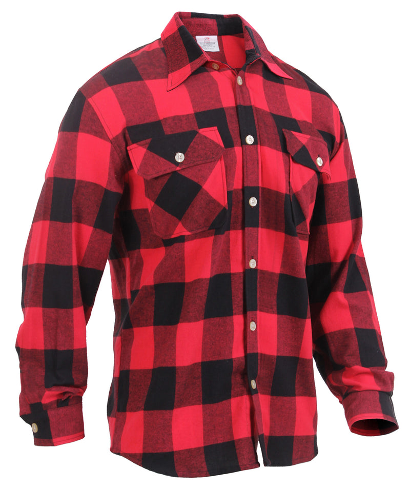 Rothco Heavyweight Blue Plaid Flannel Shirt