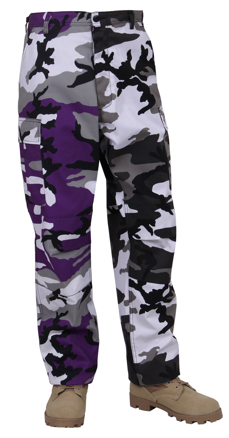 Lilac camo fashion trousers