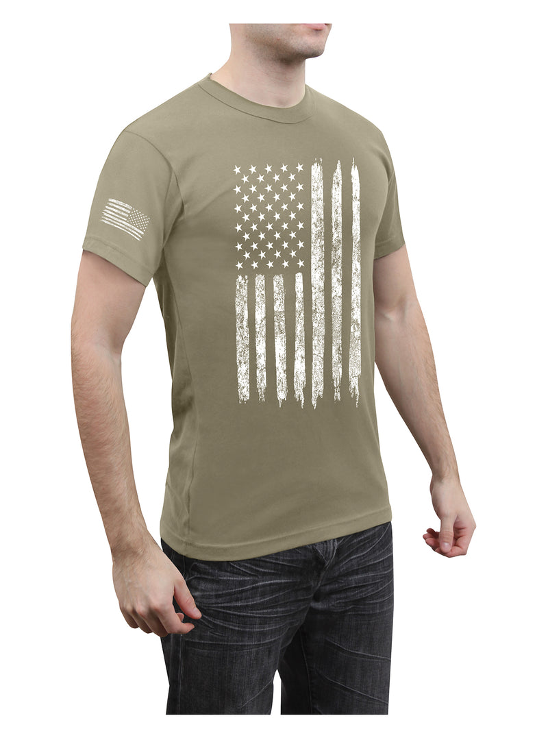 Rothco Distressed US Flag Athletic Fit T-Shirt