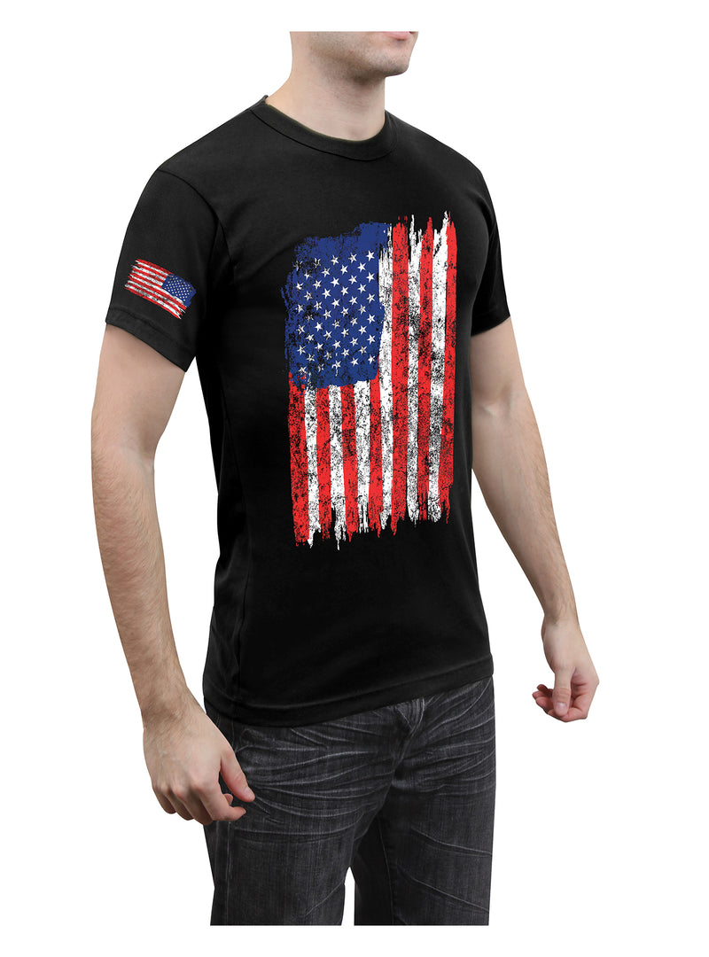 Rothco Distressed US Flag Athletic Fit T-Shirt