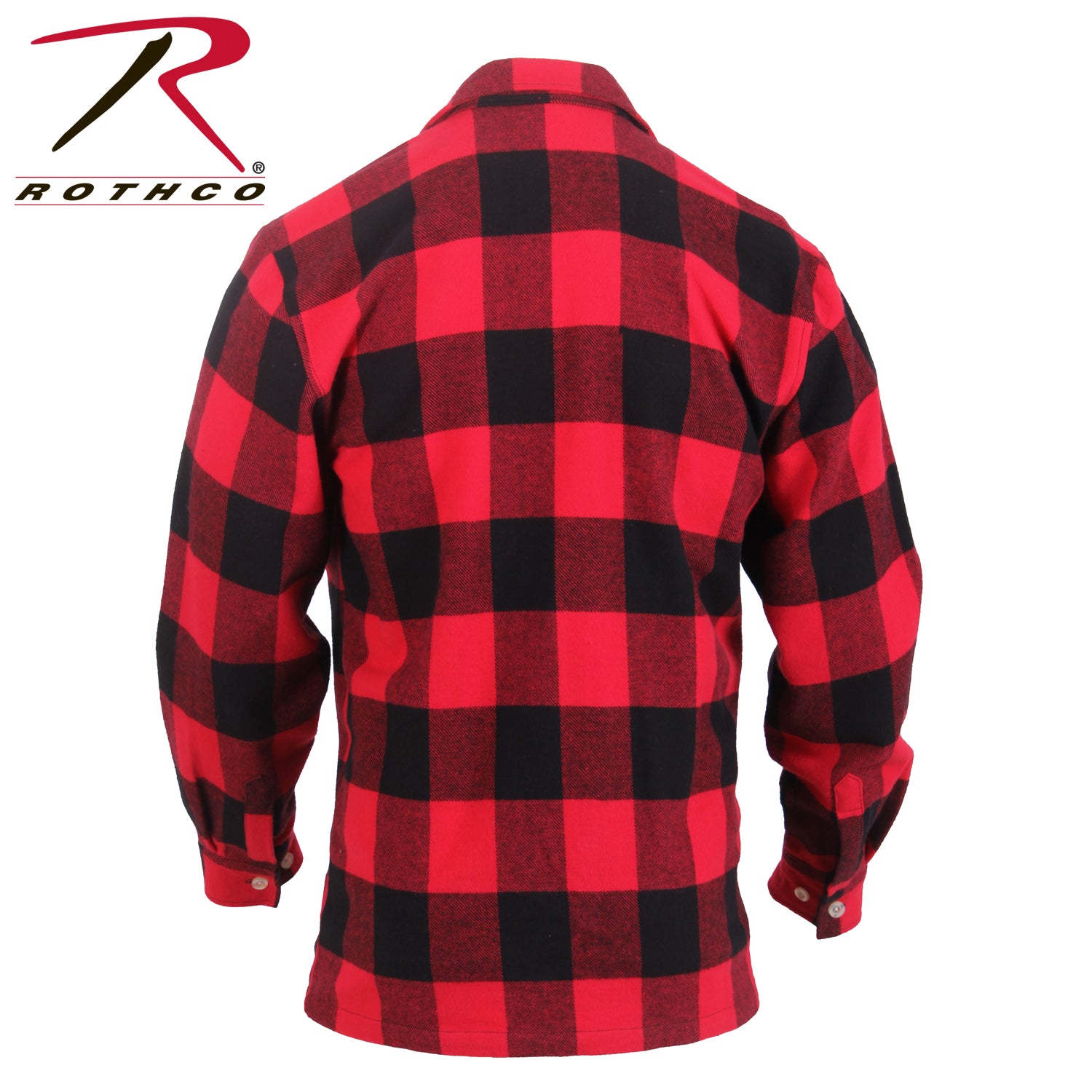 Rothco Heavy Red, White & Blue Plaid Flannel Shirt