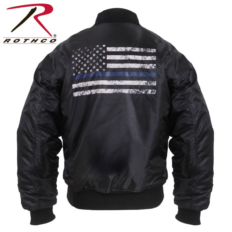 Rothco Thin Blue Line Flag MA-1 Flight Jacket