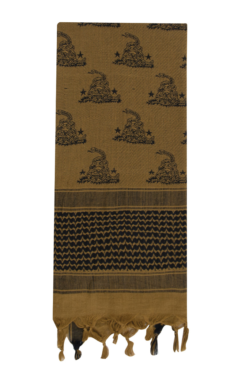 Shemagh Tactical Desert Scarf Coyote Brown Gadsden Snake