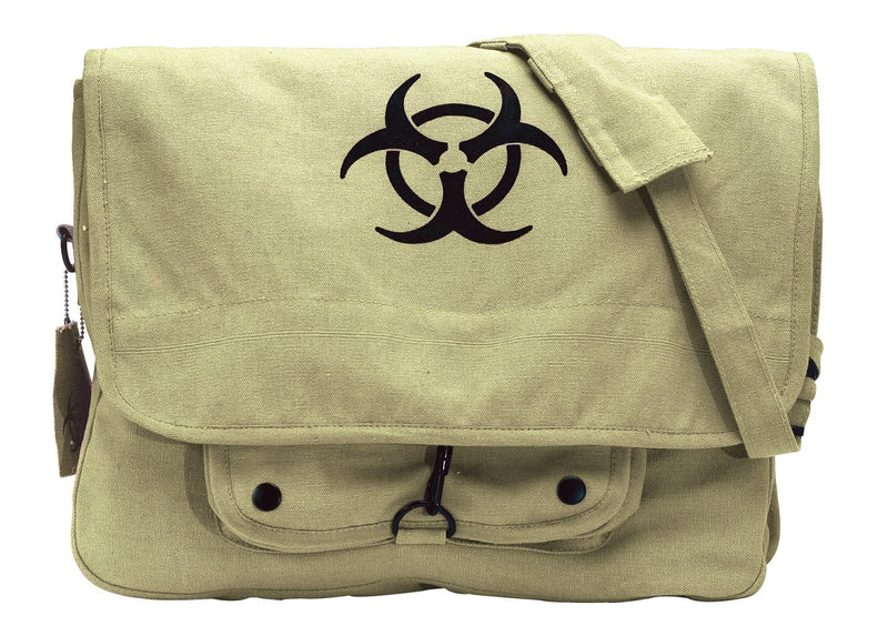 Rothco Vintage Canvas Paratrooper Bag w/ Bio-Hazard Symbol