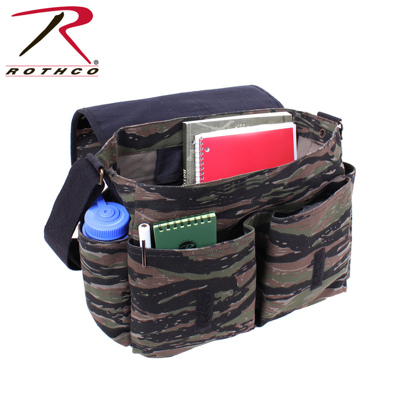 Rothco Vintage Washed Canvas Messenger Bag - Woodland Camo