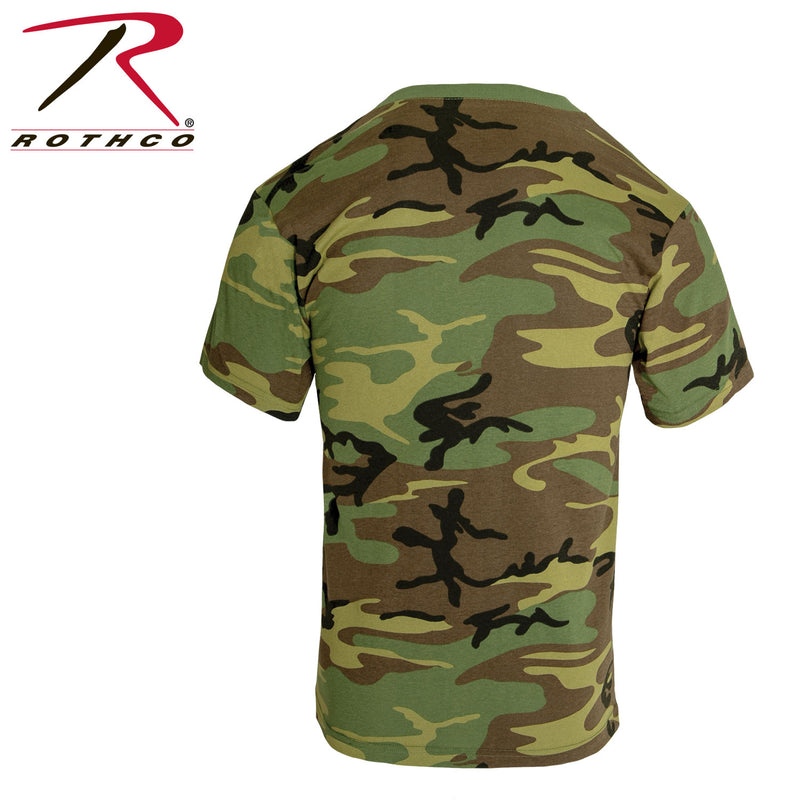 Rothco Camo T-Shirt - Woodland Camo - M