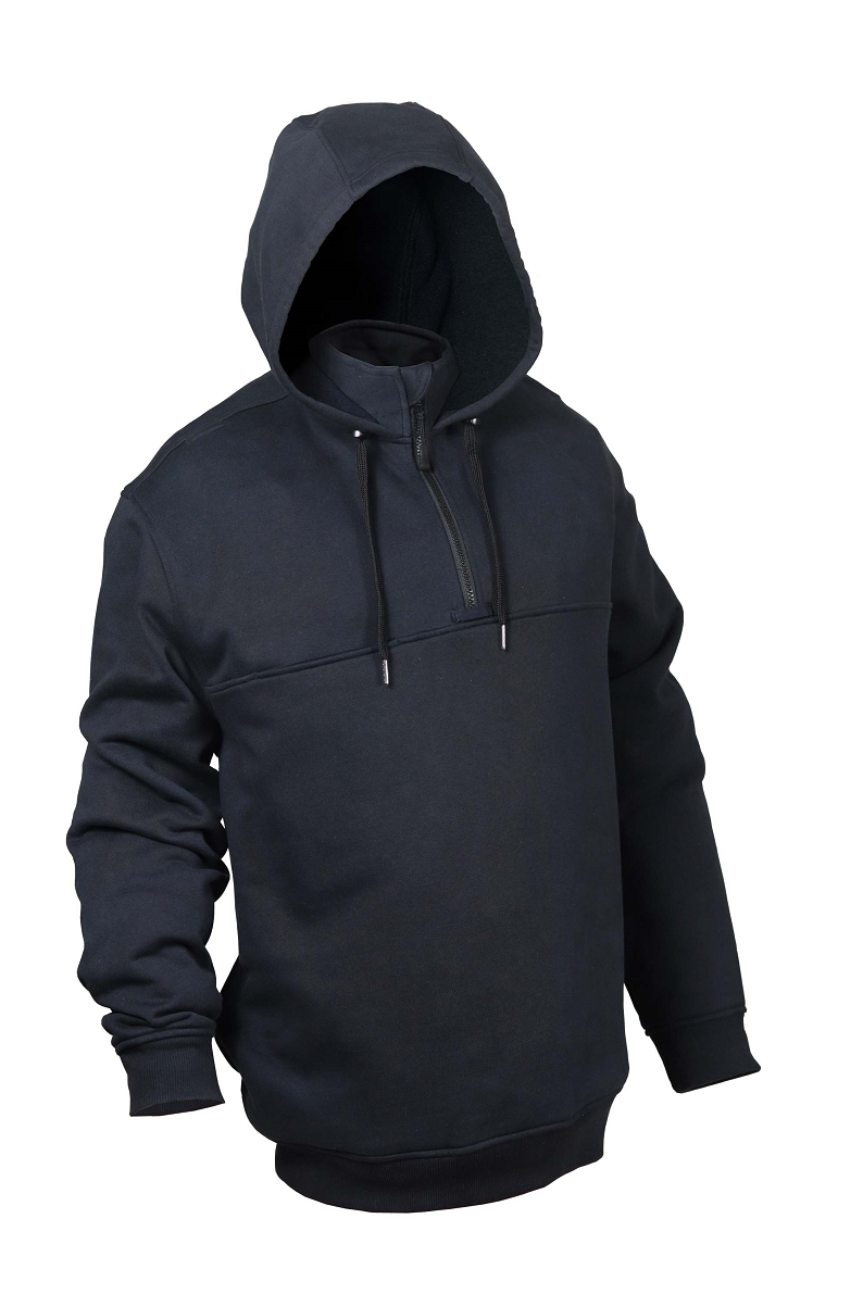 Shield Hooded Job Shirt-Midnight Navy