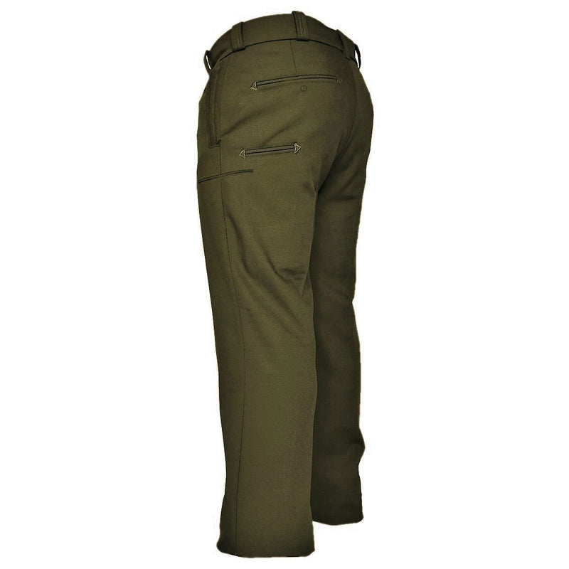 Prestige Wool-Blend OD Green Hidden Cargo Pocket Pants