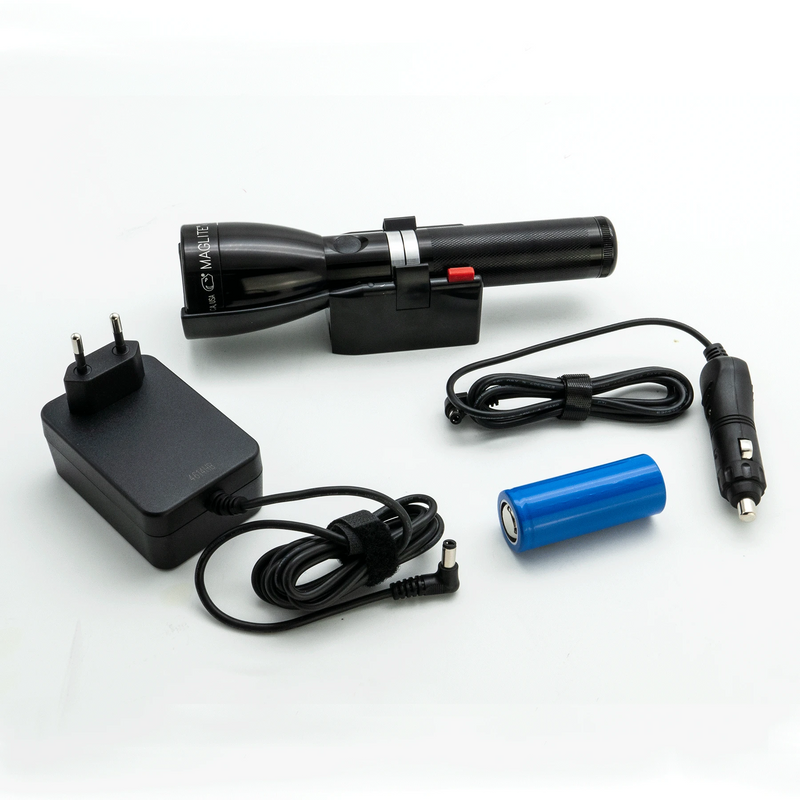 Ml150lrs Flashlight, Lifepo4 Battery, Charging Cradle, 12v Car Adapter