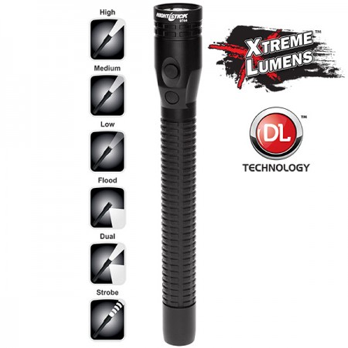 Metal Full-size Dual-light Rechargeable Flashlight