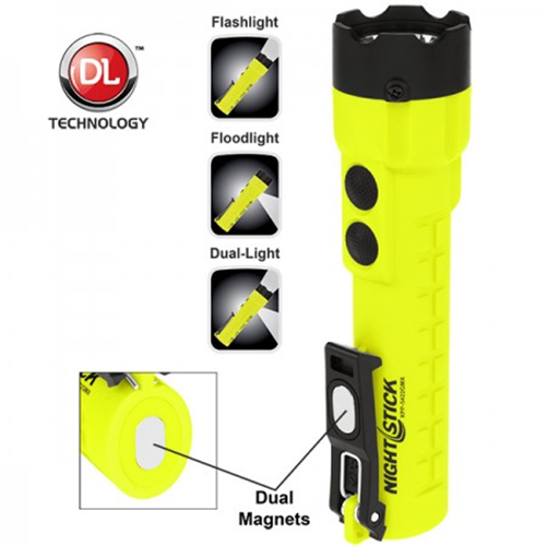 X-series Intrinsically-safe Dual-light Flashlight W/dual Magnets