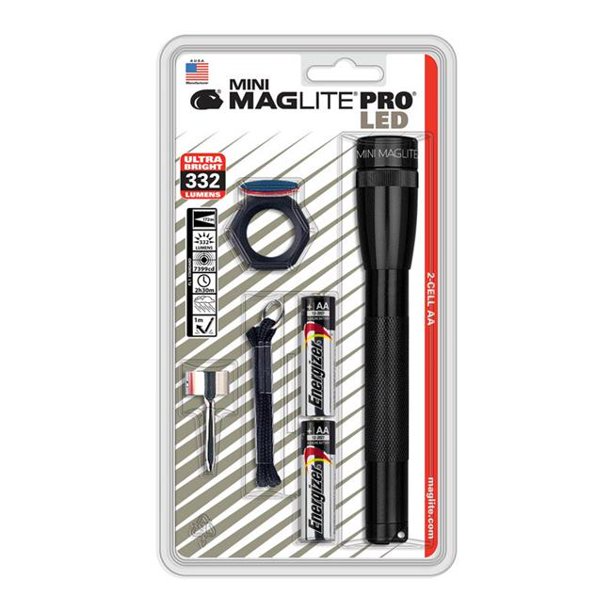 Mini Maglite Pro 2 AA-Cell LED Flashlight Combo Pack