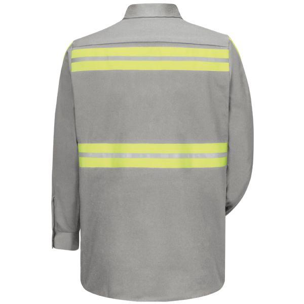 Red Kap SC30 Long Sleeve Enhanced Visibility Cotton Work Shirt – HiVis365  by Northeast Sign