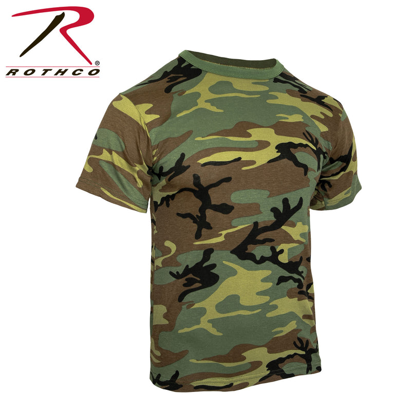 Rothco Colored Camo T-Shirts, Green Camo / S