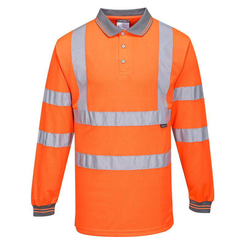 Hi-Vis Long Sleeve Polo Shirt