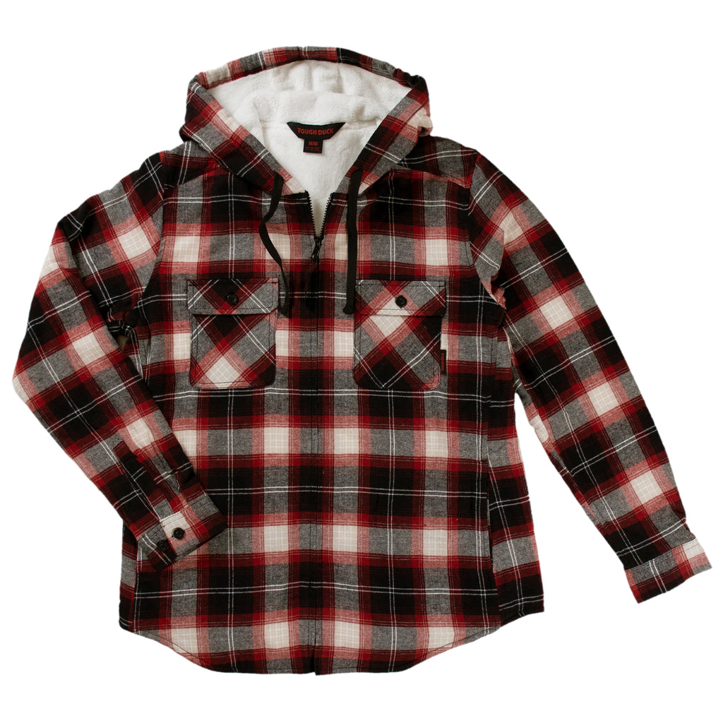 Tough Duck WS12 Women's Plush Hooded Flannel – HiVis365 by