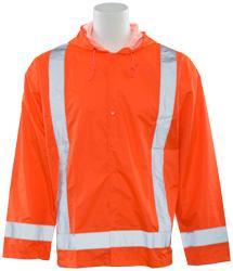 ERB S373 ANSI Class 3 Orange High Visibility Rain Jacket