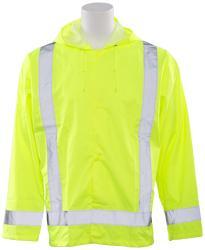 ERB S373 ANSI Class 3 Lime High Visibility Rain Jacket